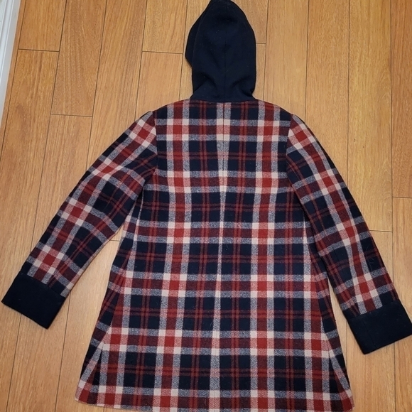 Anthropologie  Plaid Wool Dark Academia Lined Heritage Swing Jacket Coat - Picture 5 of 11